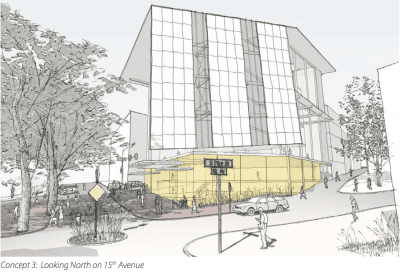 A second, western-facing solar array was originally part of the plan (Image: Design review proposal)