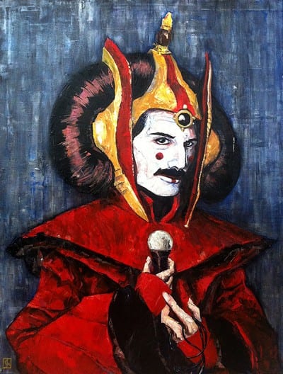 painting of Freddie Mercury as Queen Amidala