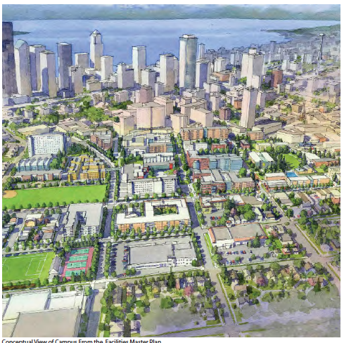 Artist rendition of Seattle U, 2028 (Image: Seattle University)