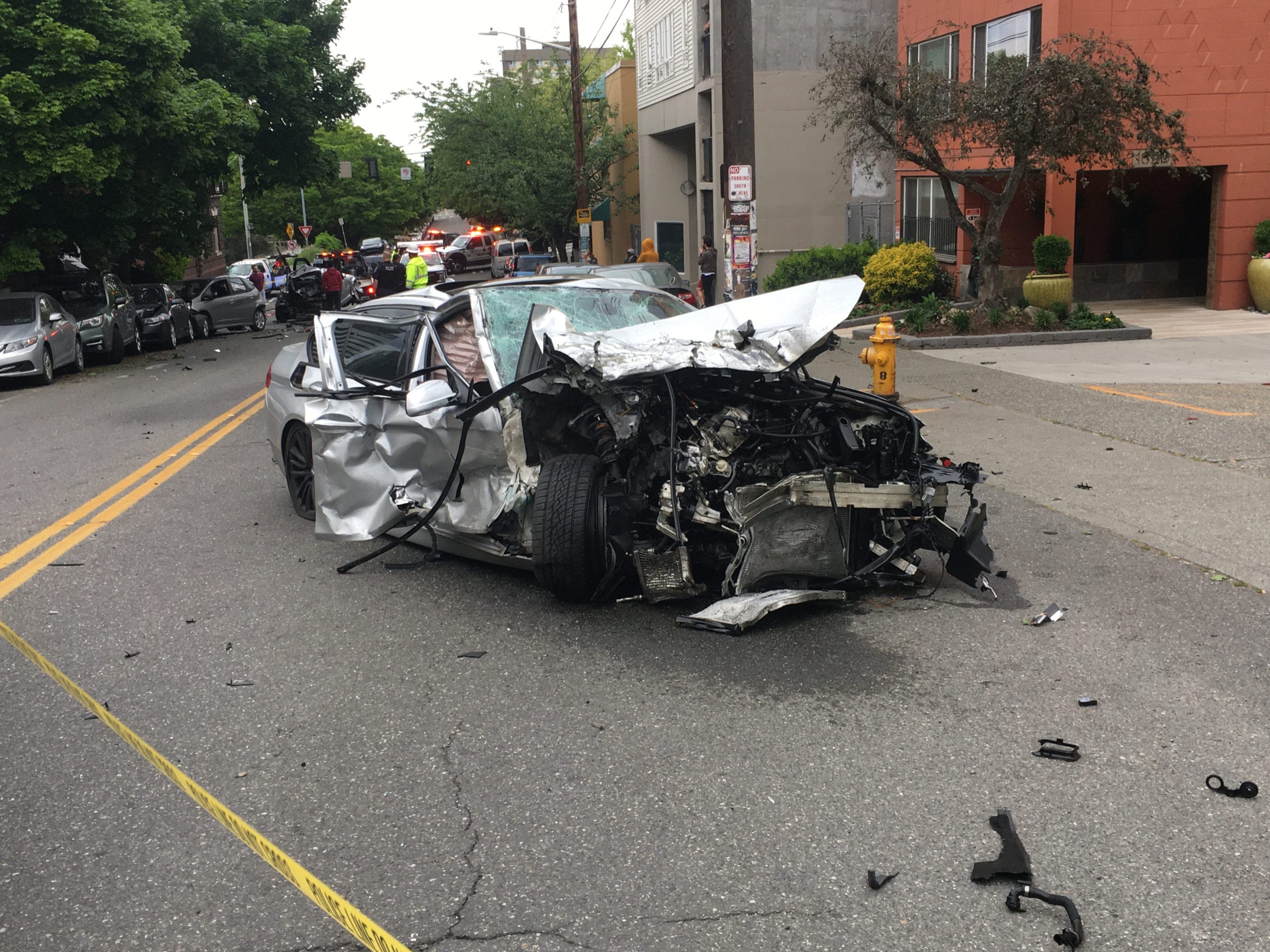 Car crash on Melrose CHS Capitol Hill Seattle